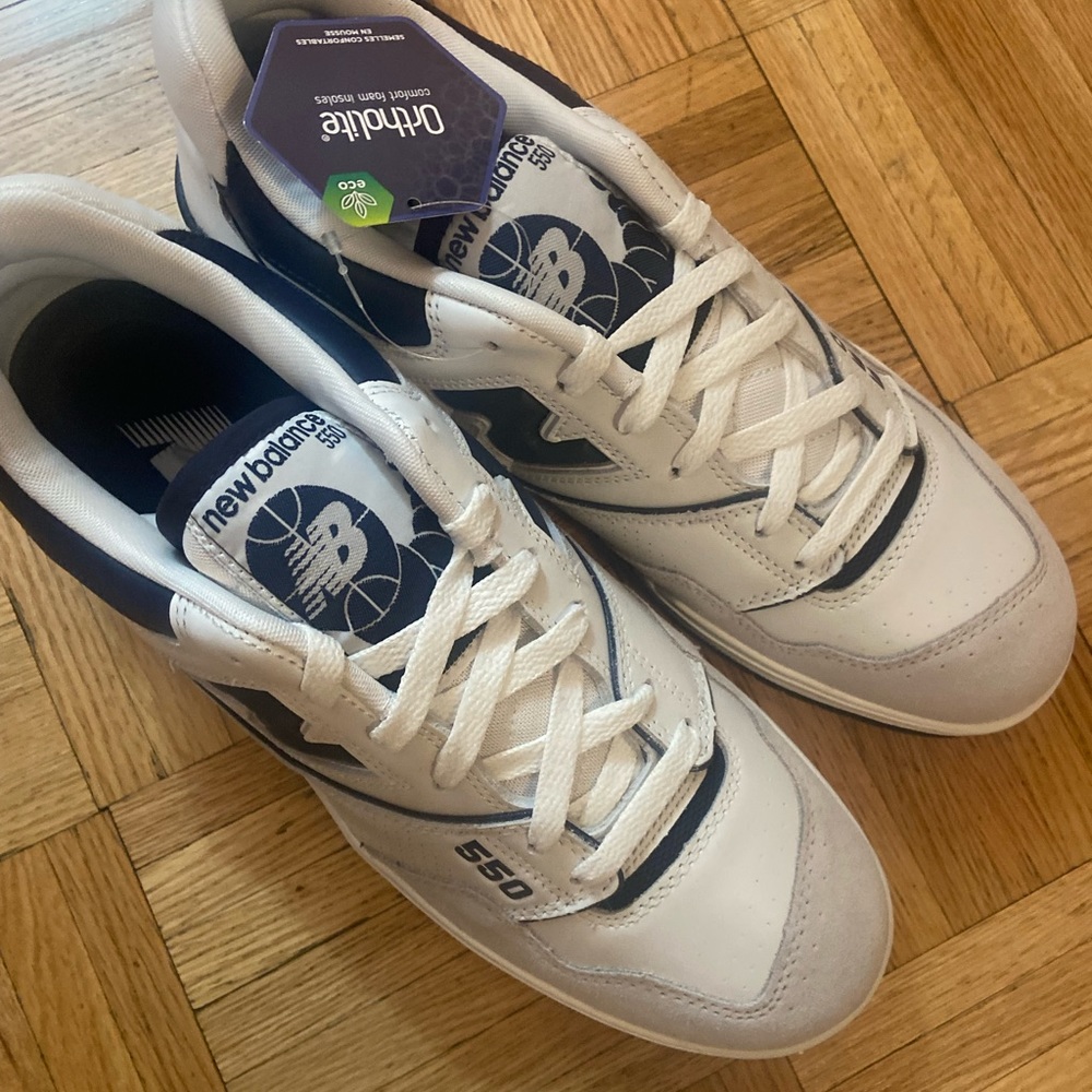 New Balance White and Blue Men's Shoes